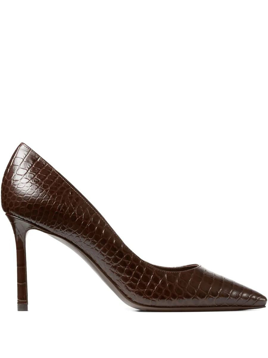 Jimmy Choo Croc Embossed Leather Romy 85 Pumps Shoes