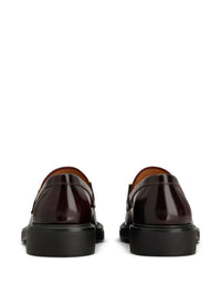Tod'S Leather Loafers With Metal Bar Shoes
