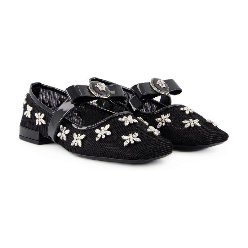 Versace Gianni Ribbon Flat Shoes