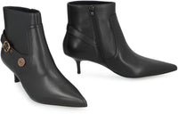 Pinko Gloria Leather Ankle Boots