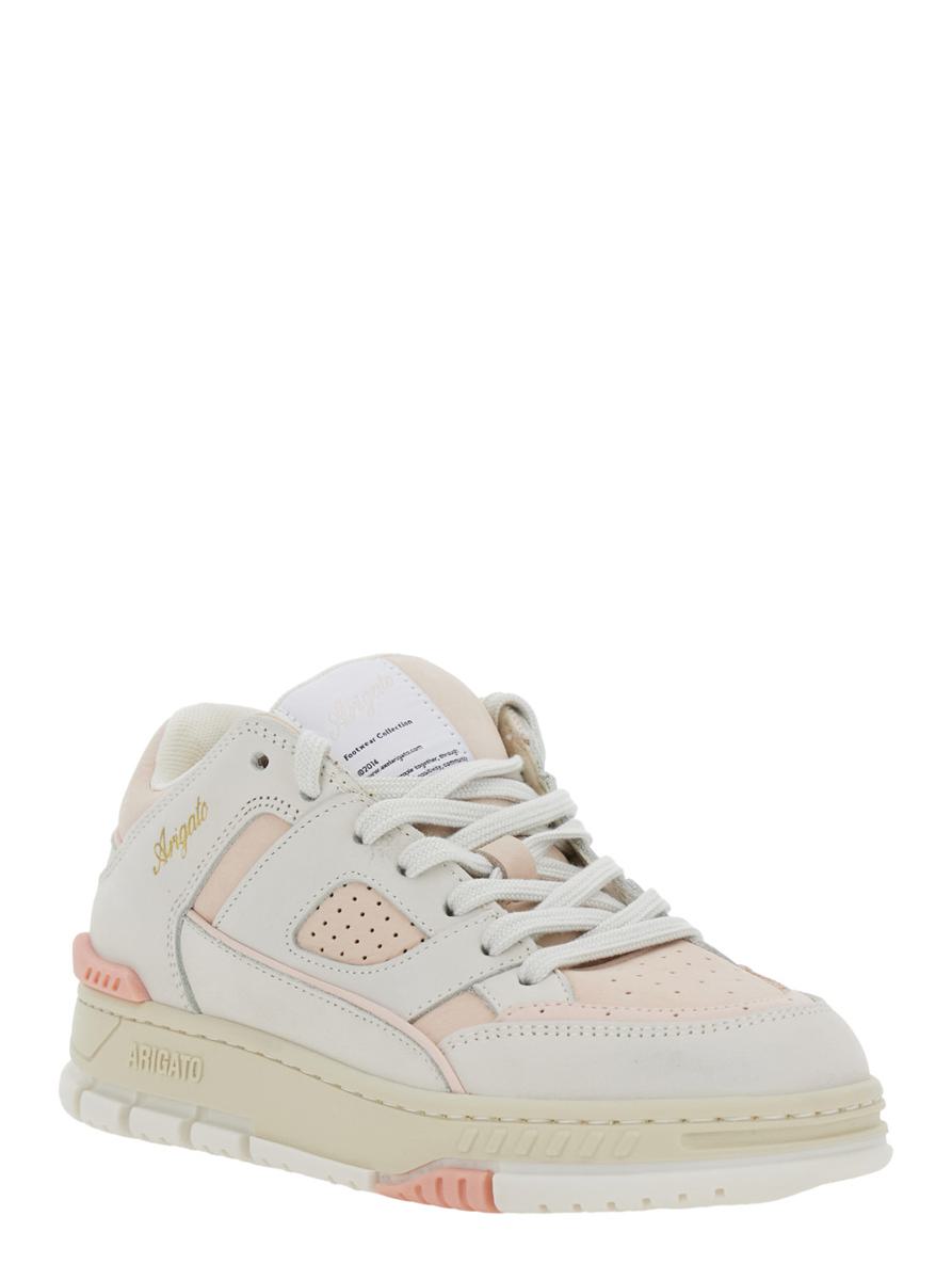 'Area Lo' Pink Low Top Sneakers With Logo Patch On The Tongue And Chunky Sole In Leather Woman
