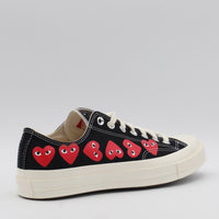 Converse X Comme Des Garçons Play Black Cotton Sneakers