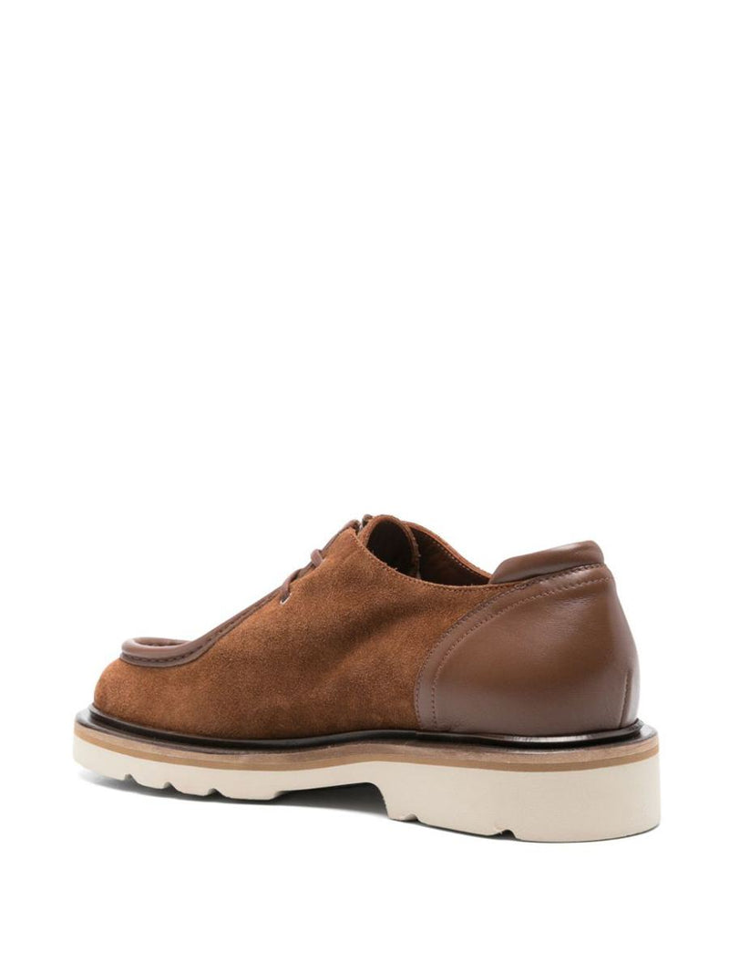 Maison Kitsuné Suede Leather Derbies Shoes