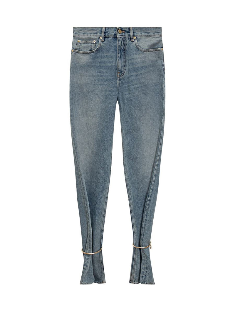 Darkpark Darkpark Blue Denim Straight Leg Jeans