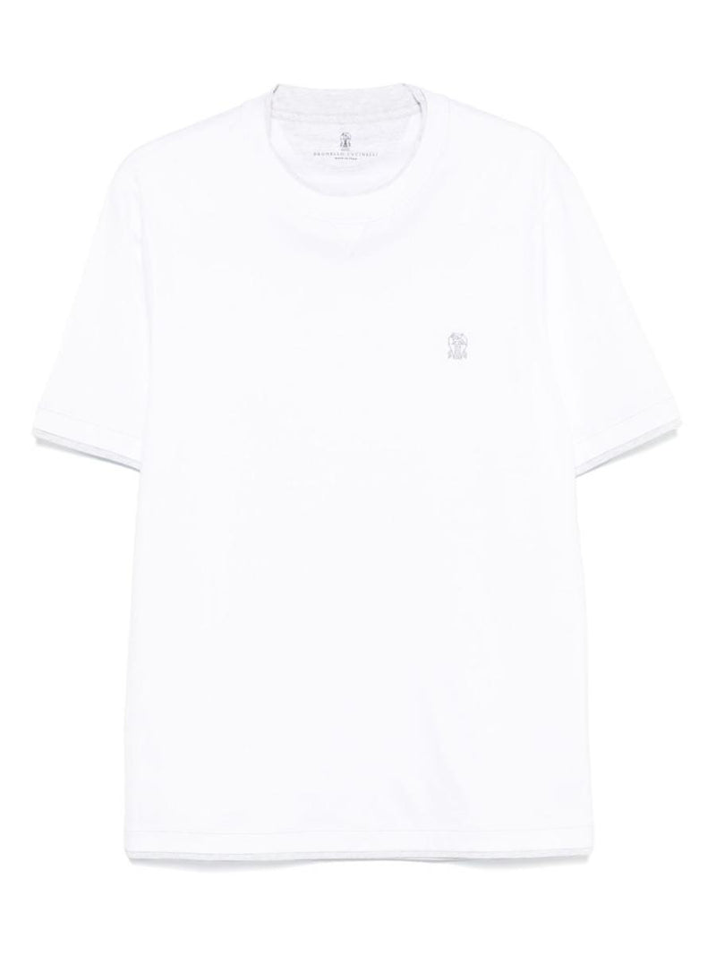 Brunello Cucinelli Logo Cotton T-Shirt