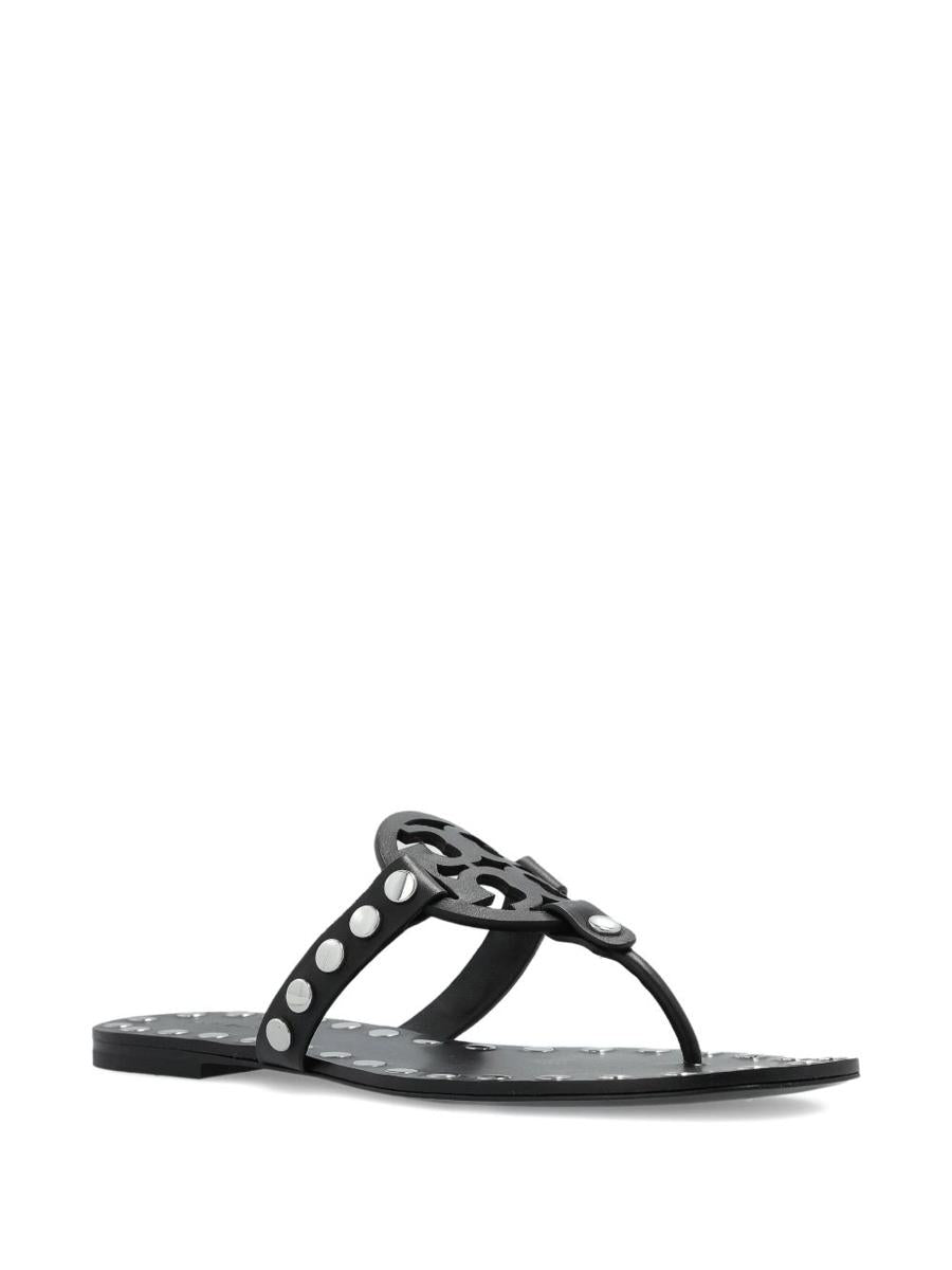 Tory Burch Studded Miller Leather Flat Sandals