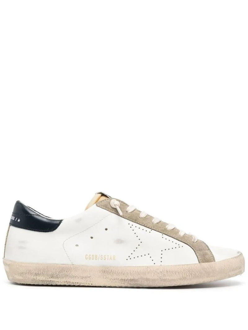 Golden Goose "Super Star" Leather Upper Foam Tongue Skate Star Shiny Leather Heel Sneakers Shoes