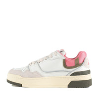 Autry Clc Low Sneakers In Leather And Suede Color White And Geranium