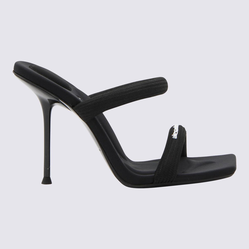 Alexander Wang Black Leather Julie Sandals