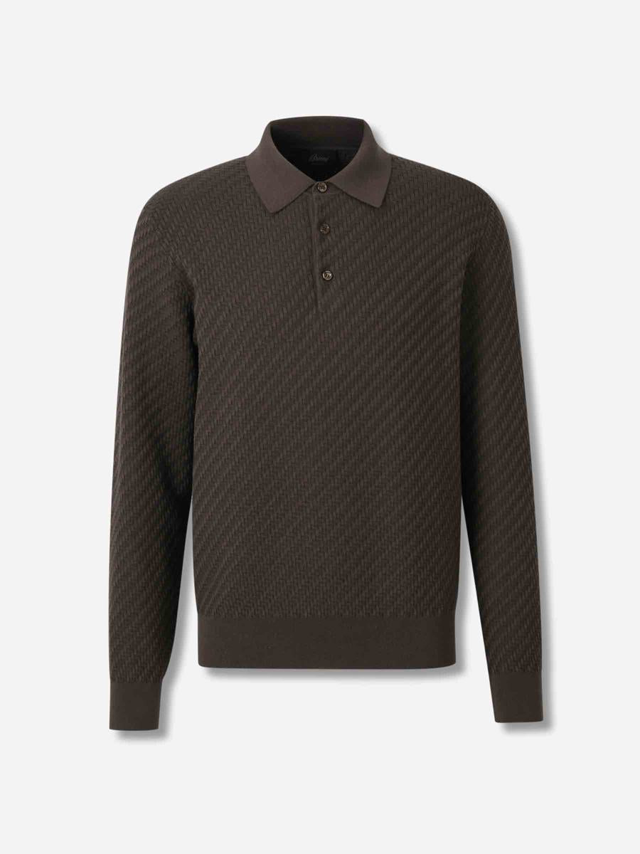 Brioni Long Sleeve Polo