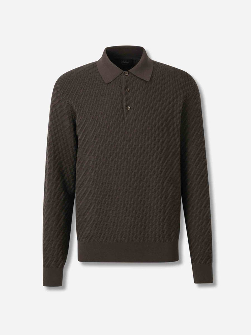 Brioni Long Sleeve Polo