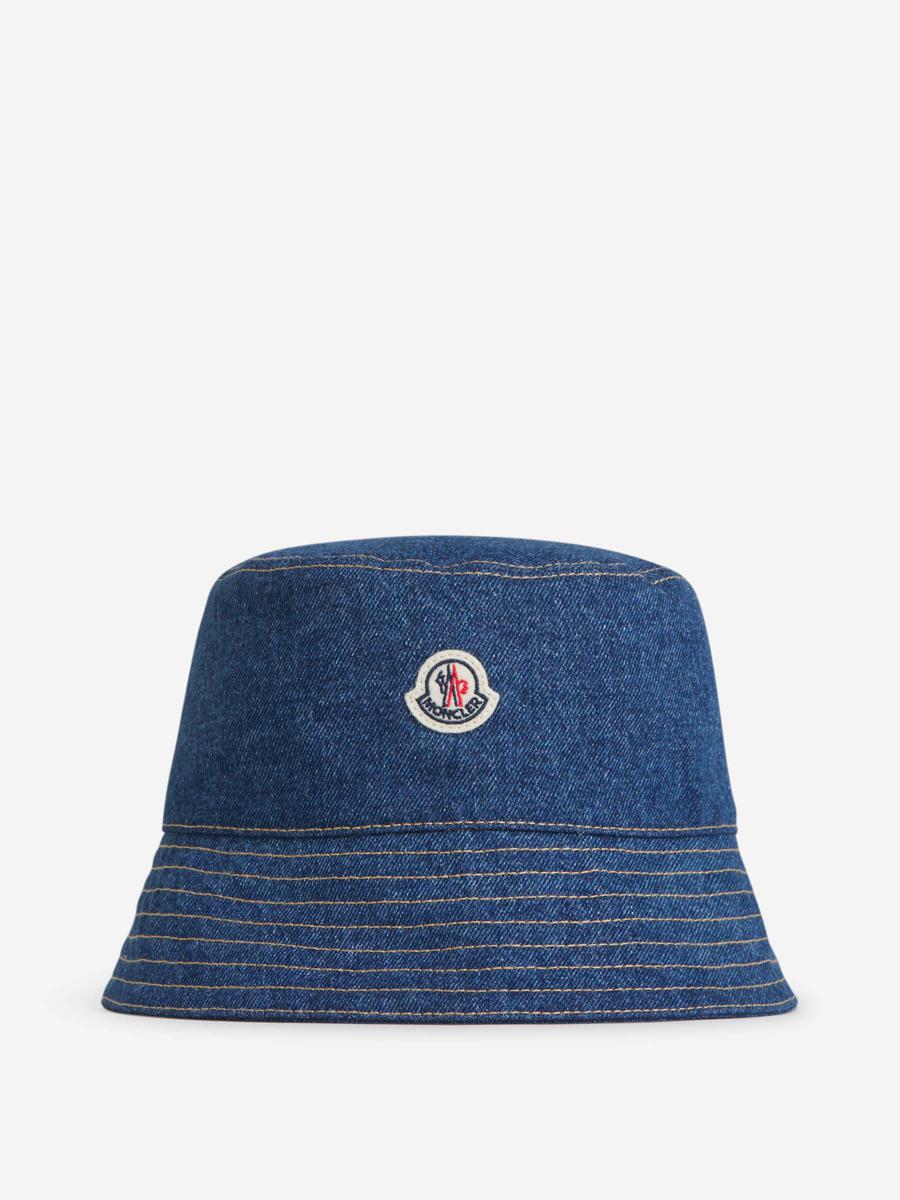 Moncler Denim Logo Fisherman Hat