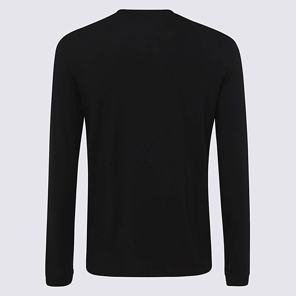Giorgio Armani Black Viscose T-Shirt