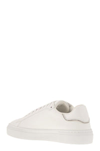 Fabiana Filippi Leather Trainers With Diamond Thread