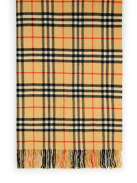 Burberry 'Check' Beige Cashmere Blend Blanket