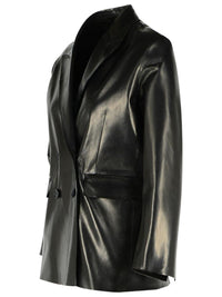 Salvatore Santoro Black Leather Blazer