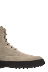 Tod'S Suede Lace-Up Boot