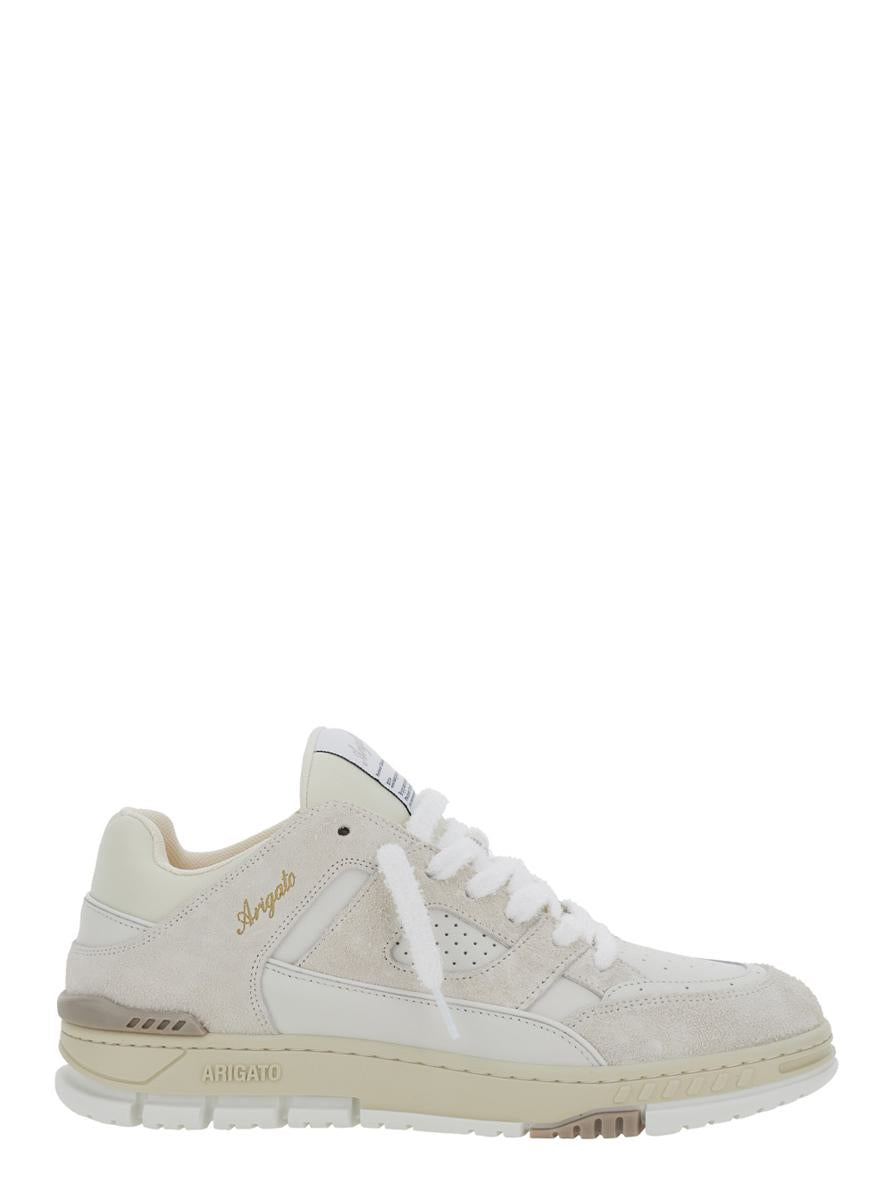 'Area Lo' Beige Low Top Sneakers With Logo Patch On The Tongue And Chunky Sole In Leather Blend Man