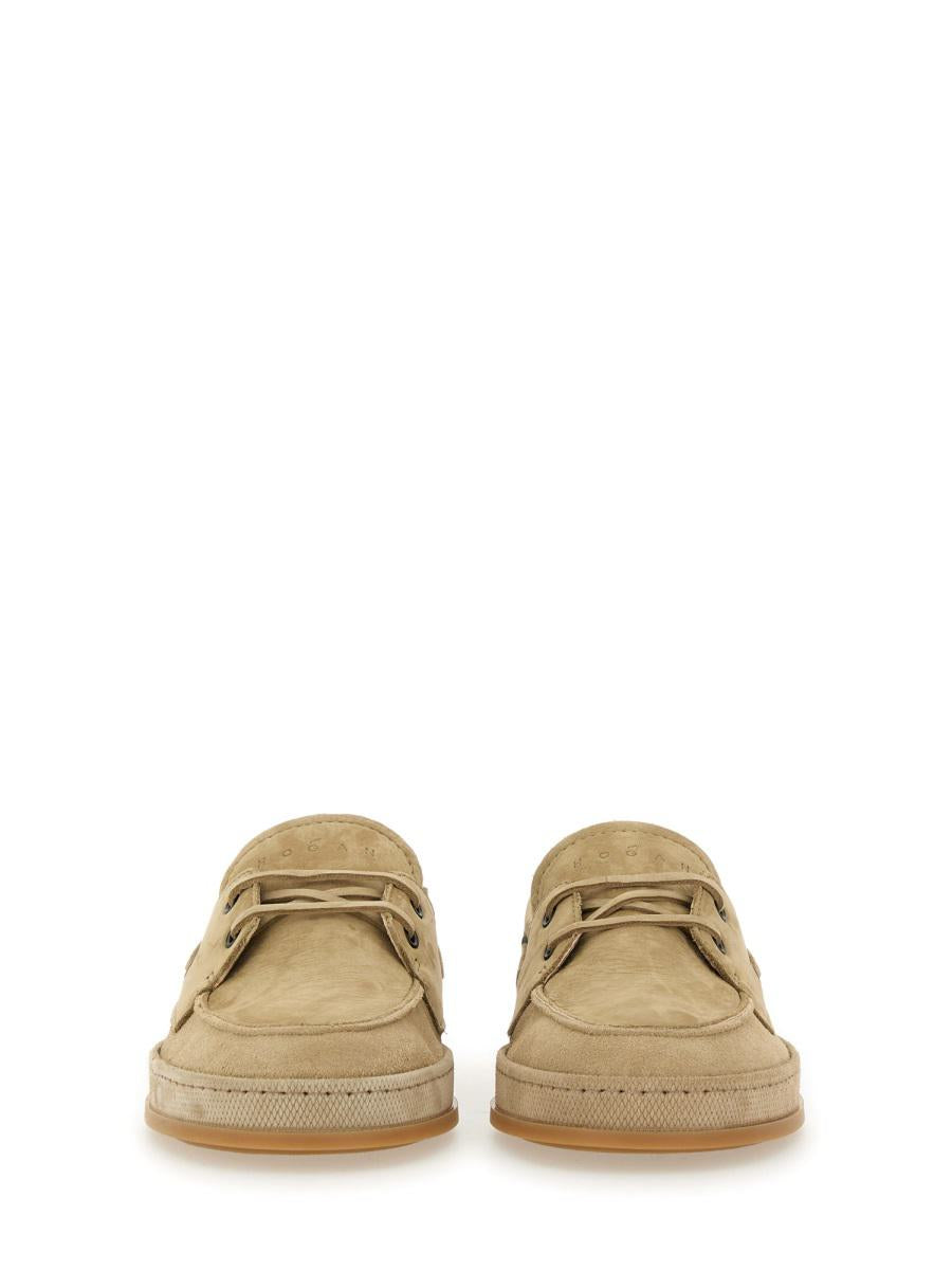 Hogan Leather Boat Moccasin