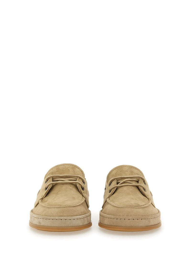 Hogan Leather Boat Moccasin
