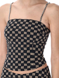 Misbhv Monogram Spaghetti Top