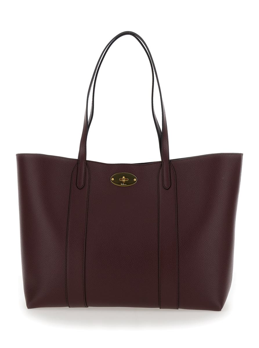 'Bayswater Small' Bordeaux Tote Bag With Postman'S Lock Closure In Leather Woman