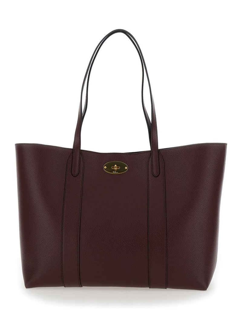 'Bayswater Small' Bordeaux Tote Bag With Postman'S Lock Closure In Leather Woman