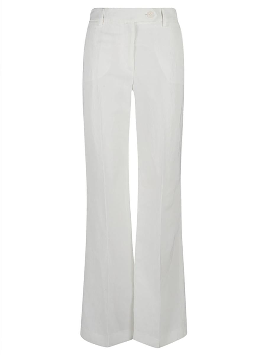 True Royal Linen Flared Trousers