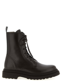 Brunello Cucinelli 'Shiny Loop Detail' Combat Boots