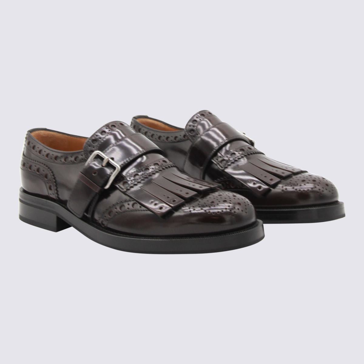 Church'S Burgundy Leather Monk Phillis Formal Shoes