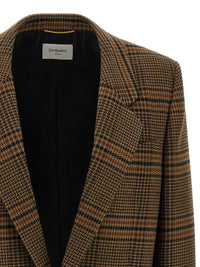 Saint Laurent Prince Of Wales Wool Blazer