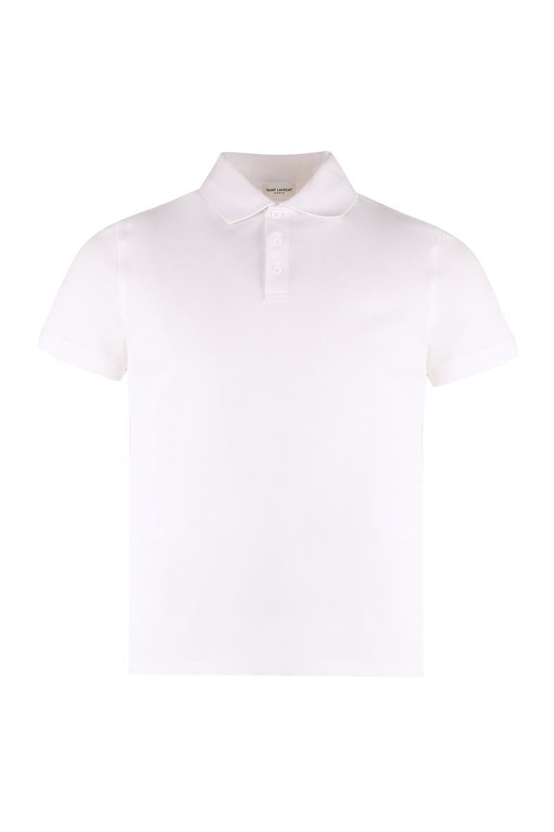 Saint Laurent Cotton-Piqué Polo Shirt