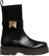 Valentino Garavani One Stud Leather Chelsea Boots