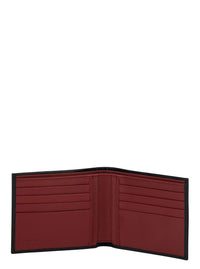 Revival Gancini Black Wallet In Textured Leather Man Salvatore Ferragamo