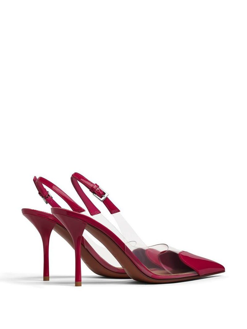 Alaïa Le Cœur Slingbacks In Patent Calfskin Shoes