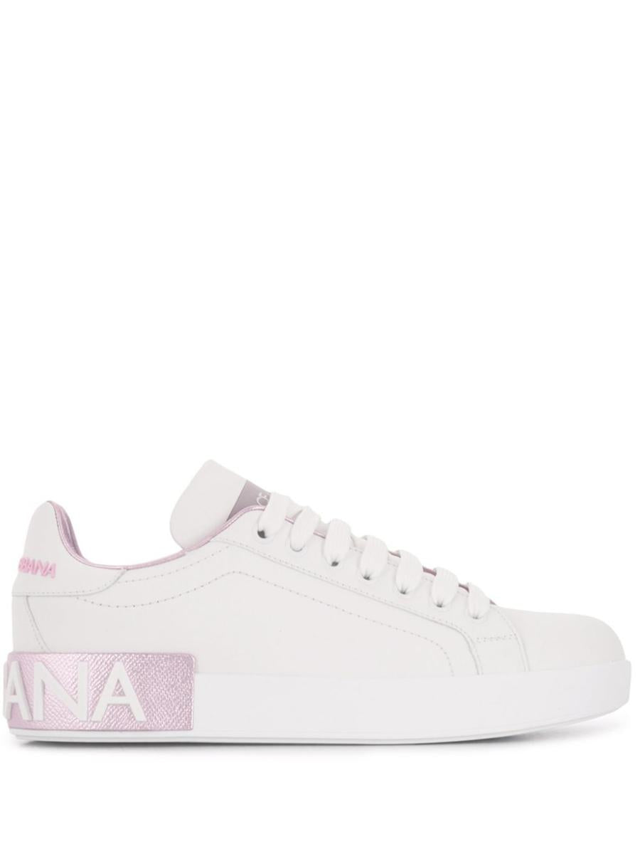 Dolce & Gabbana White Leather Sneakers
