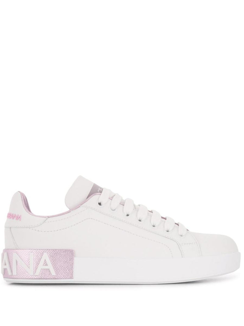 Dolce & Gabbana White Leather Sneakers
