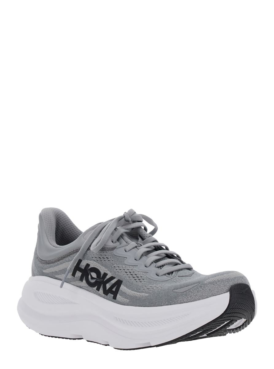 'Bondi 9' Grey Low Top Sneakers With Maxi Logo Lettering On The Side In Tech Fabric Unisex
