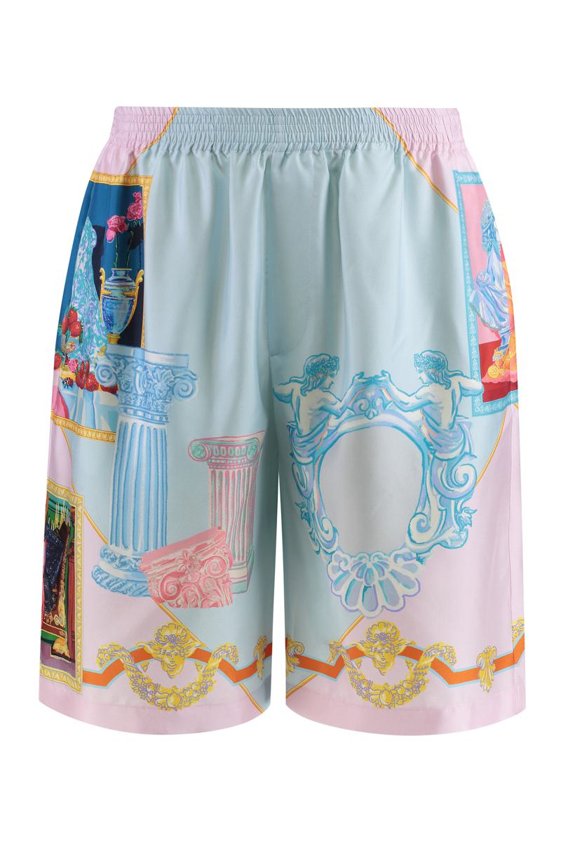 Versace Printed Silk Shorts