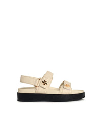 Tory Burch 'Kira Sport' Ivory Leather Sandals