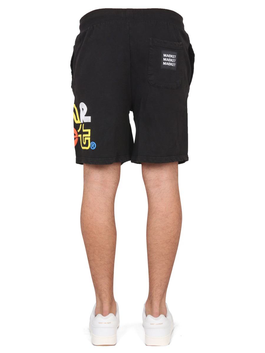 Market Bermuda With Logo Print Unisex