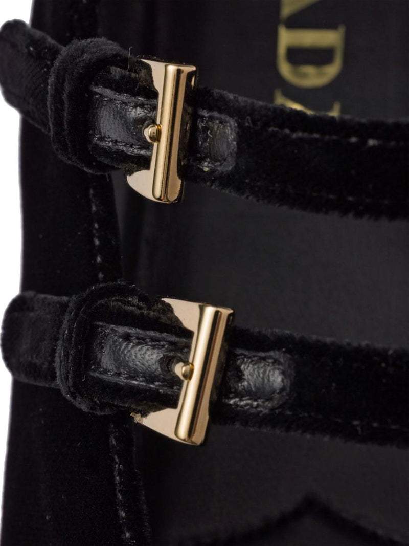 Prada Velvet-Finish Ballerina Shoes