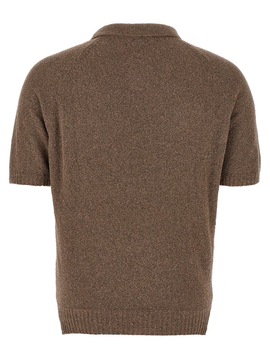 Ma'Ry'Ya Bouclé Cotton Polo Shirt