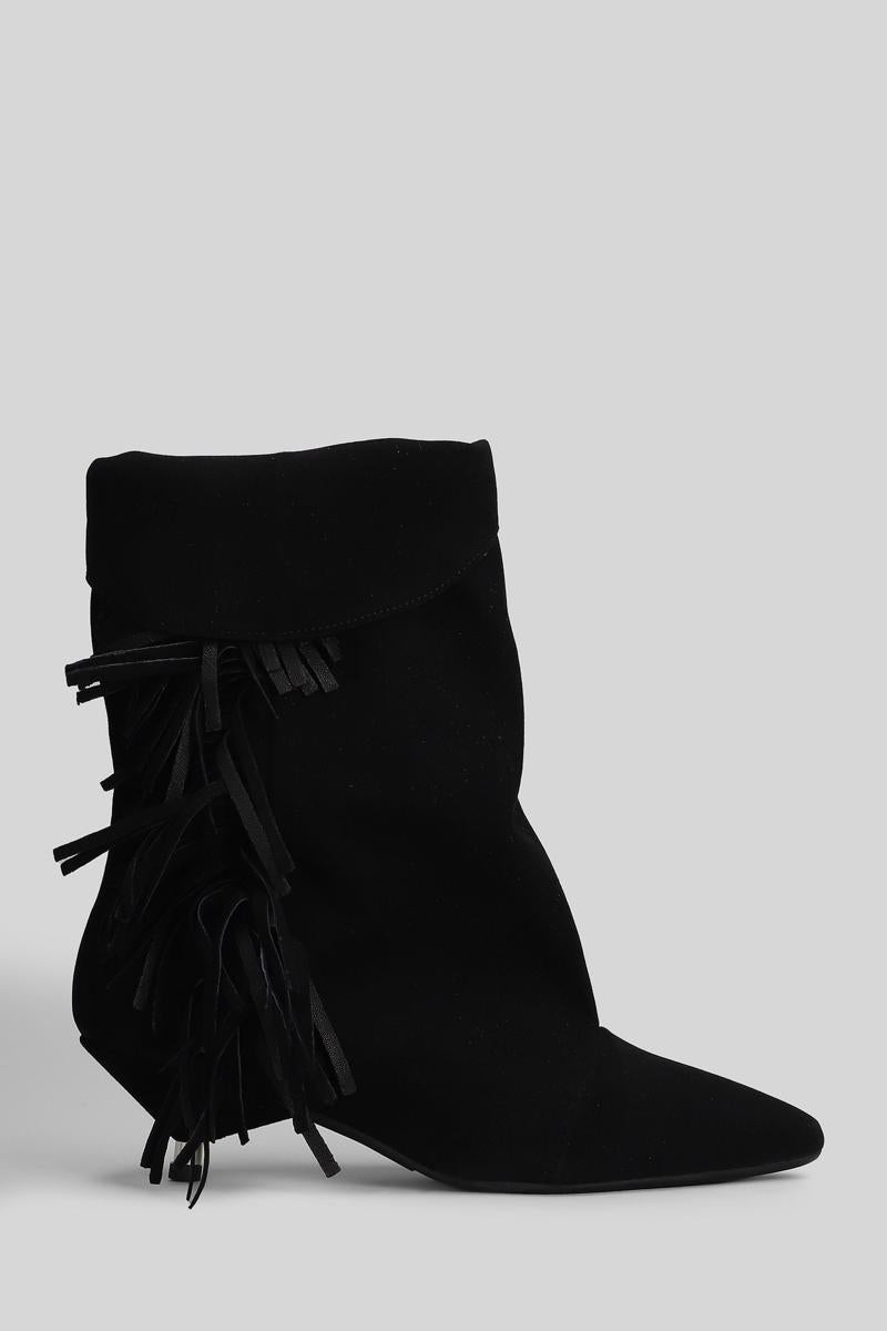Gisel Moire Ariana Low Heels Ankle Boots