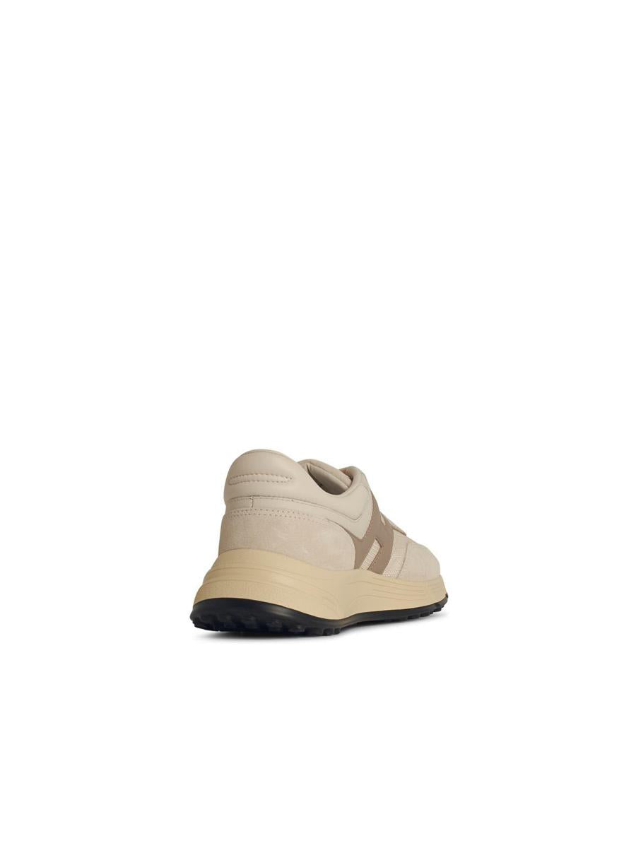 Hogan 'Hyperlight' Beige Leather Blend Sneakers
