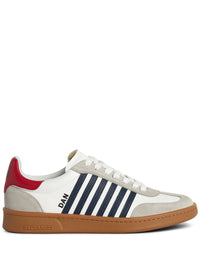 DSQUARED2 White Calfskin 'Boxer' Sneakers