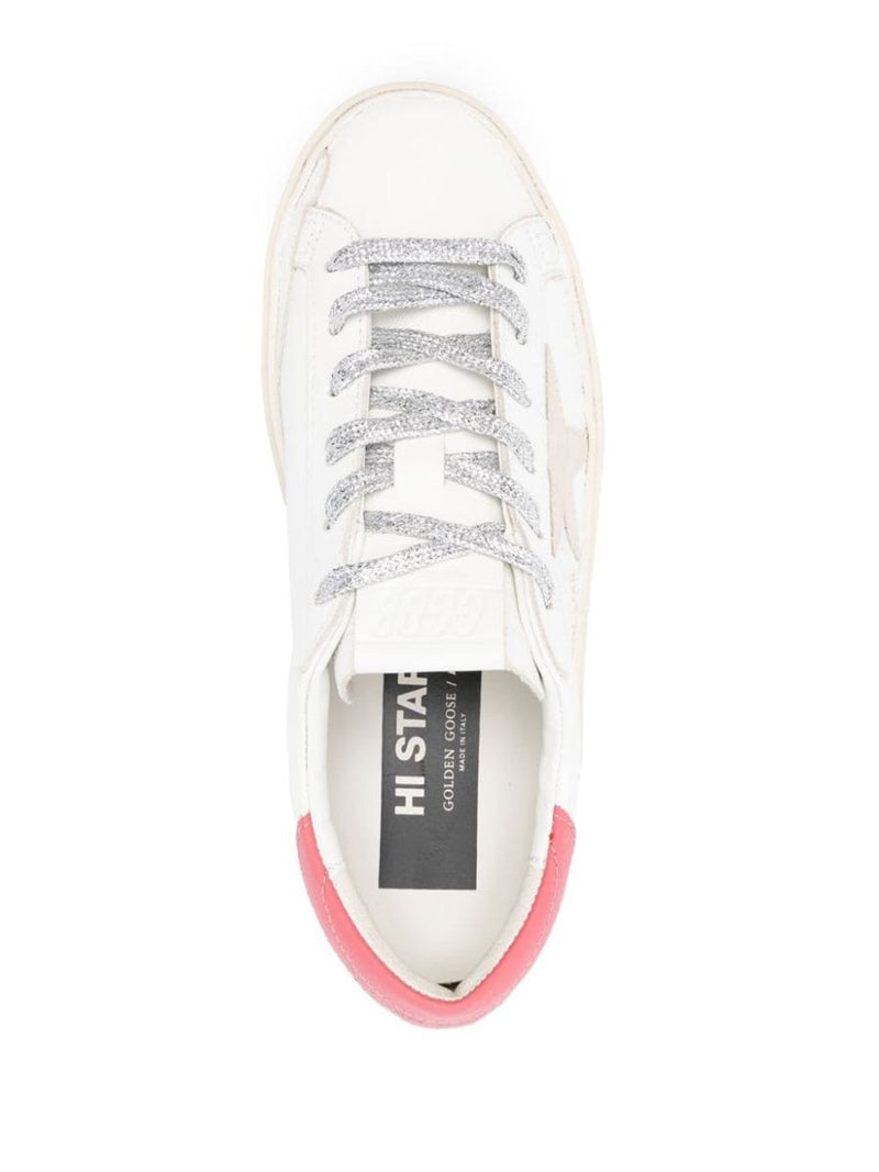 Golden Goose Hi Star Leather Sneakers
