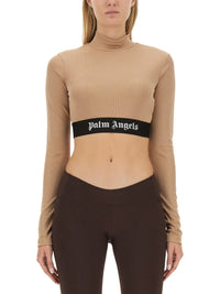 Palm Angels Cropped Top With Logo