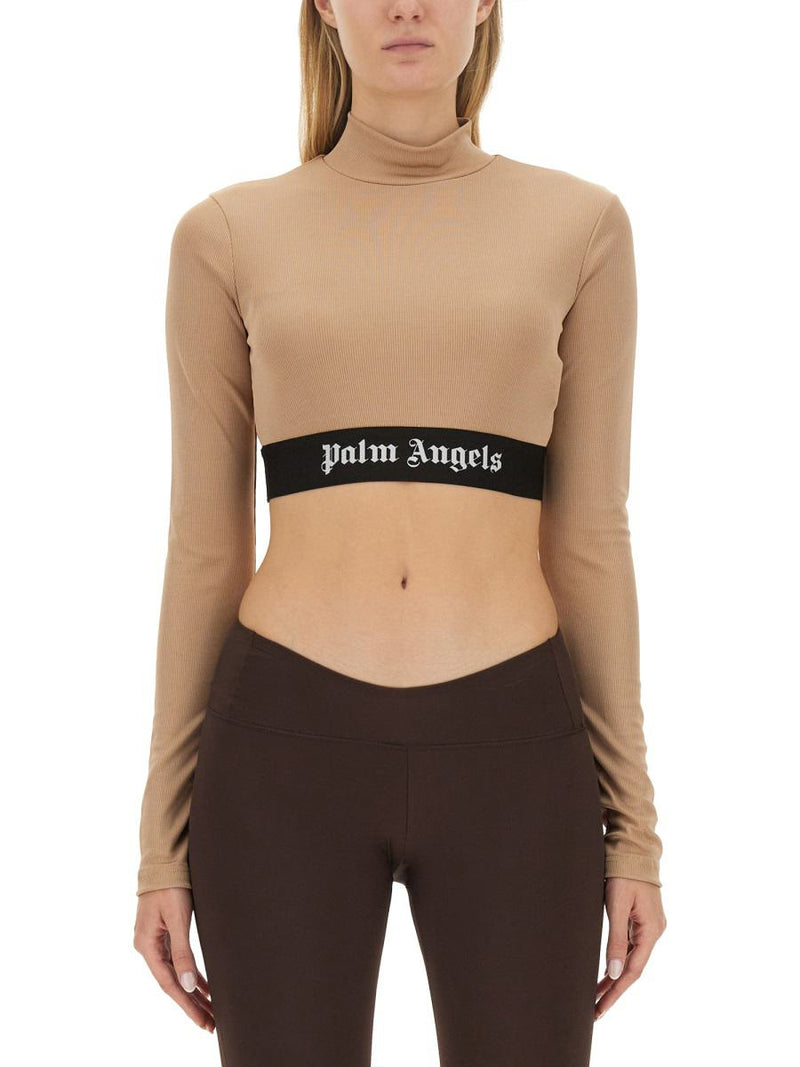Palm Angels Cropped Top With Logo