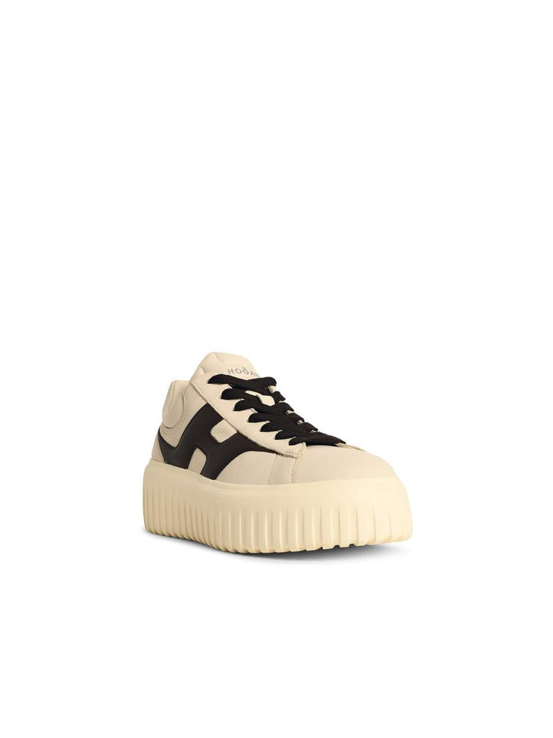 Hogan 'H-Stripes' Ivory Leather Sneakers